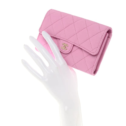 Chanel Caviar Quilted Medium Flap Wallet Pink 2 of 11