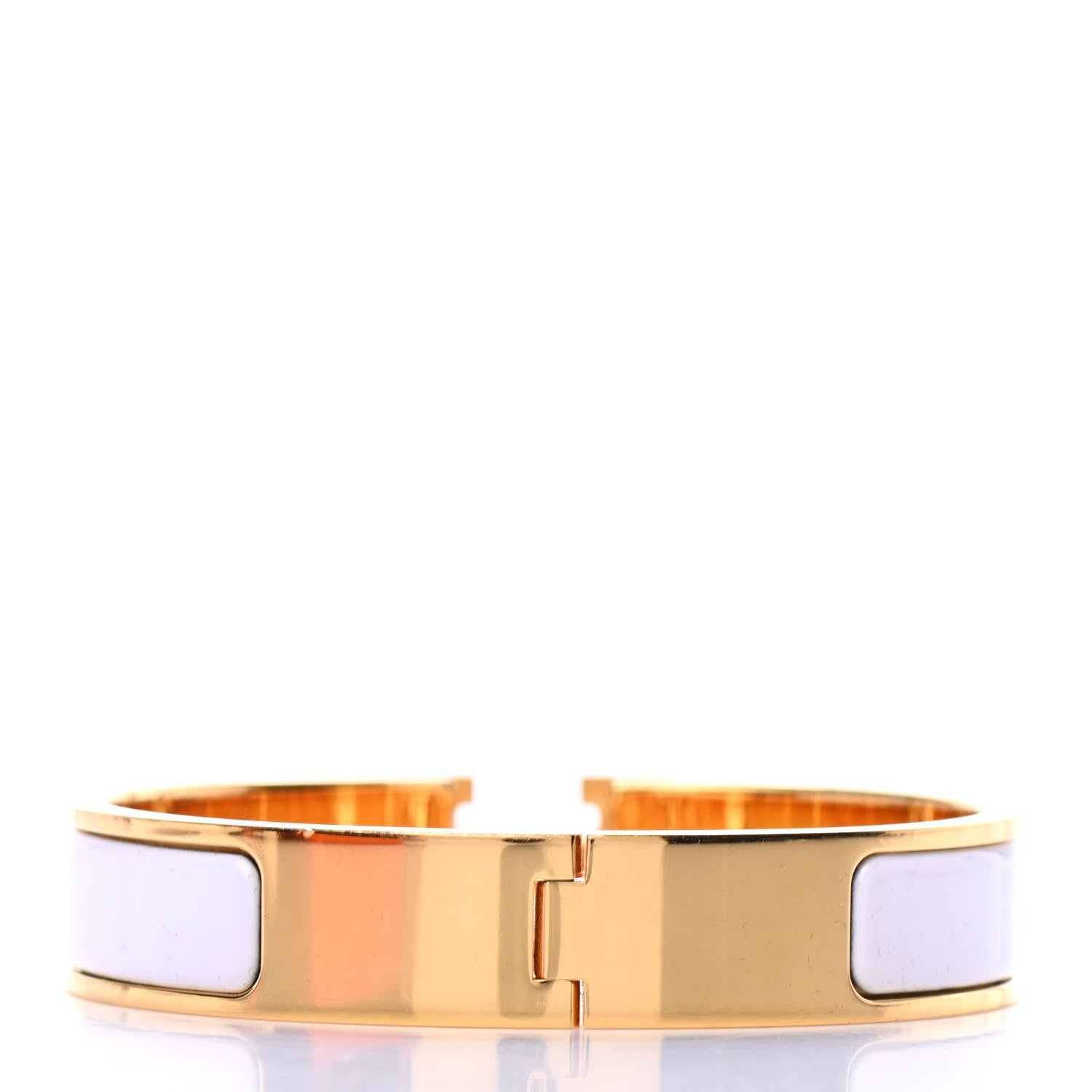 Hermes Enamel Narrow Clic Clac H Bracelet PM White 3 of 5