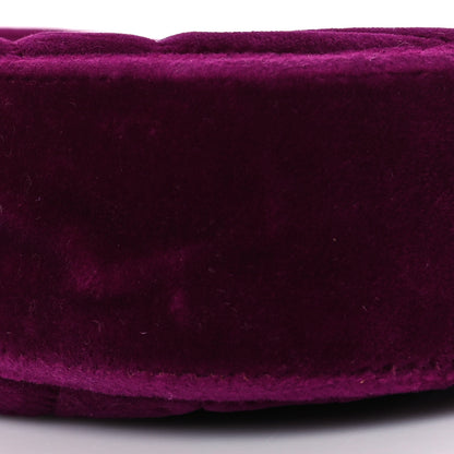 Gucci Velvet Matelasse GG Marmont Belt Bag Fuchsia 85 34 Violet Cyclamen 14 of 15