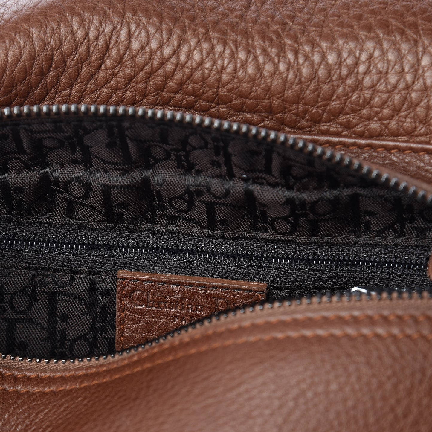 Calfskin Braided Gaucho Double Saddle Bag Brown