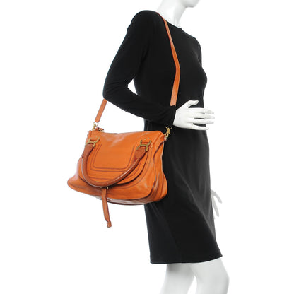 Chloe Calfskin Small Marcie Satchel Maple Leaf 3 of 17