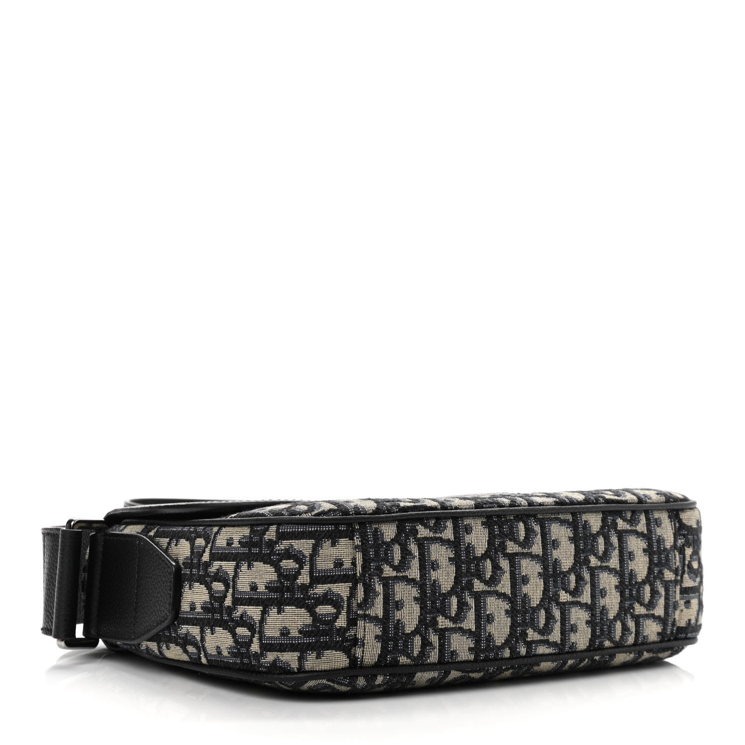 Christian Dior Grained Calfskin Oblique Mini Saddle Messenger Black 3 of 10