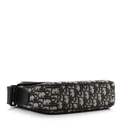 Christian Dior Grained Calfskin Oblique Mini Saddle Messenger Black 3 of 10