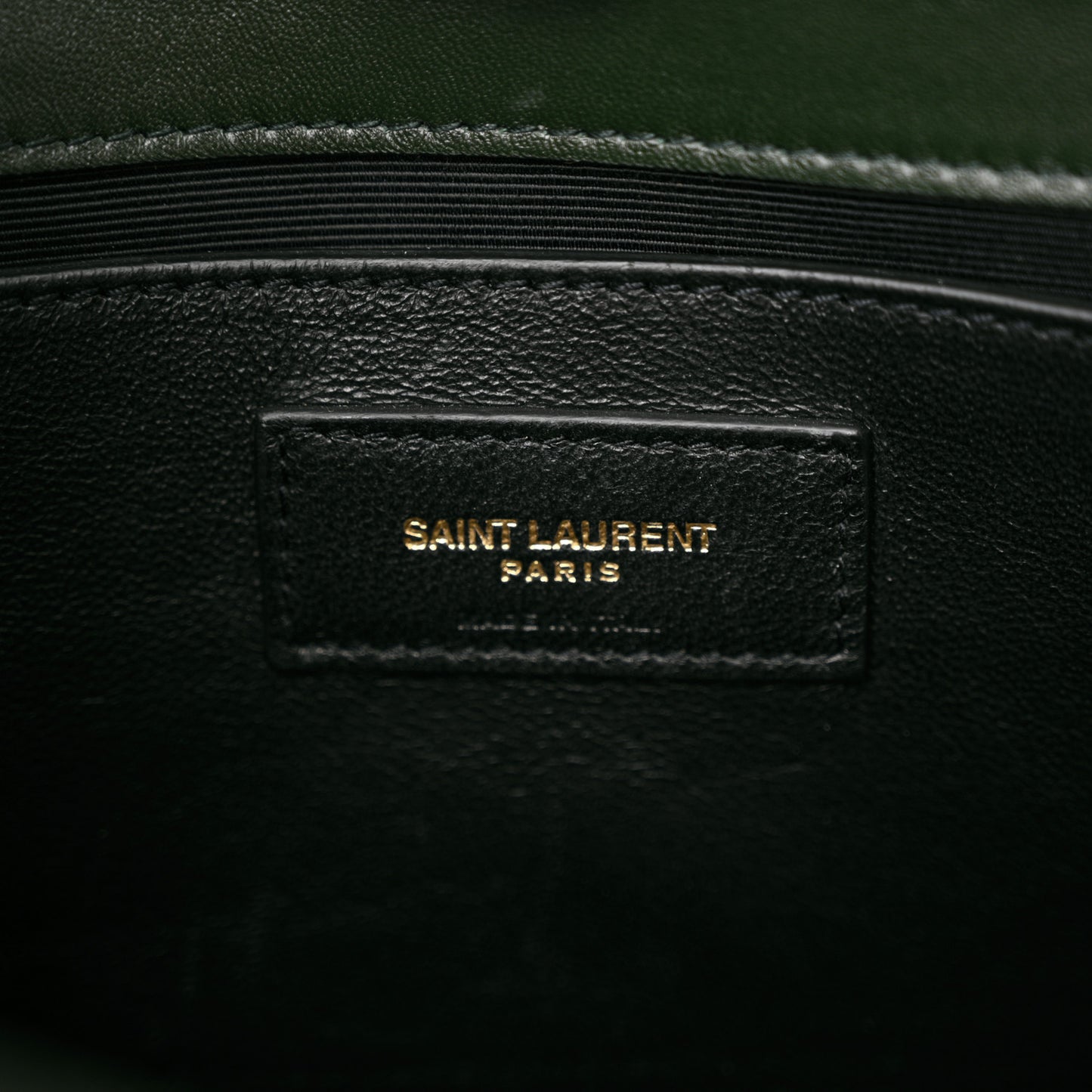 Velvet Small Classic Monogram Kate Tassel Satchel Dark Green