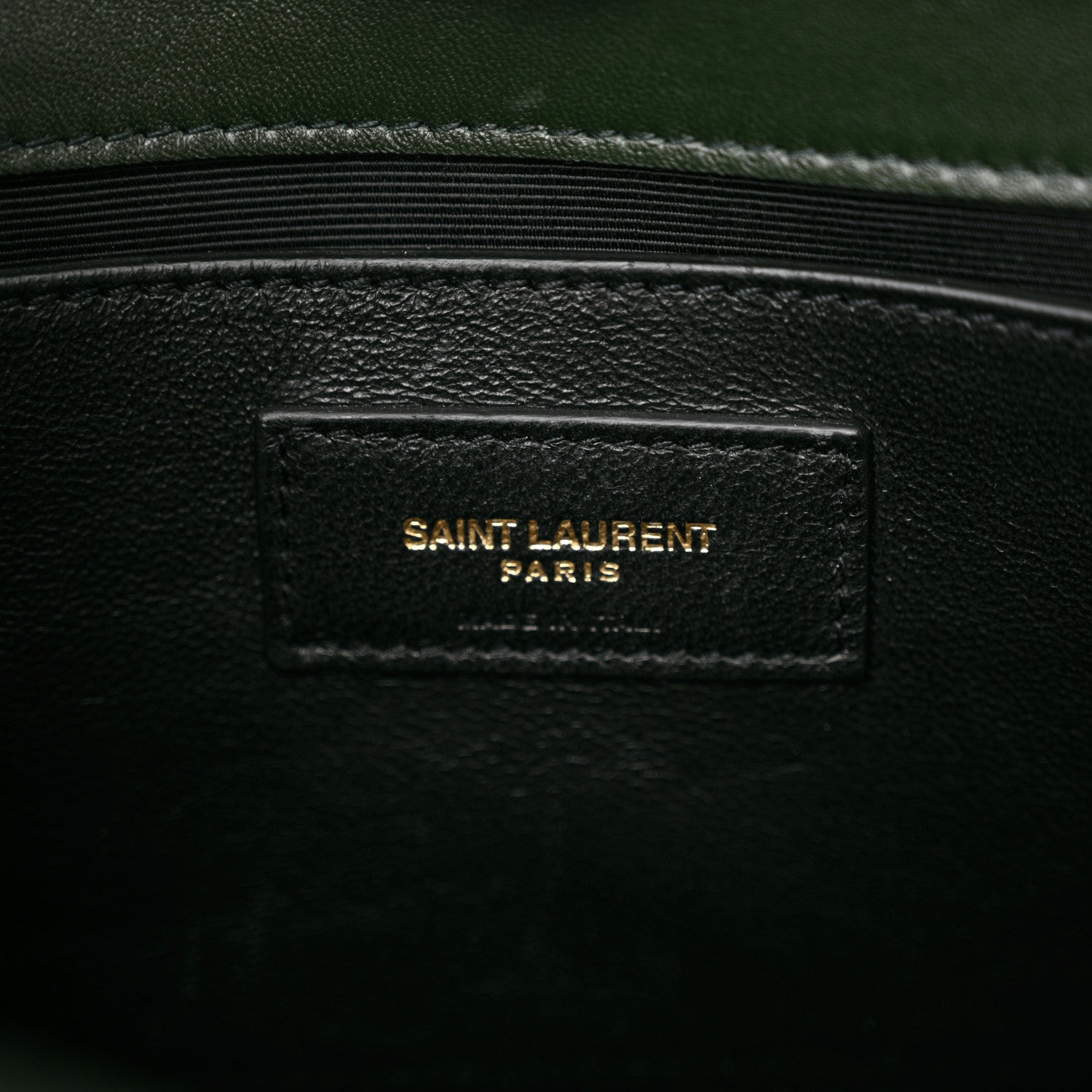 Saint Laurent Velvet Small Classic Monogram Kate Tassel Satchel Dark Green 6 of 10