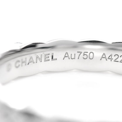 Chanel 18K White Gold Diamond Mini Coco Crush Ring 54 6.75 4 of 5