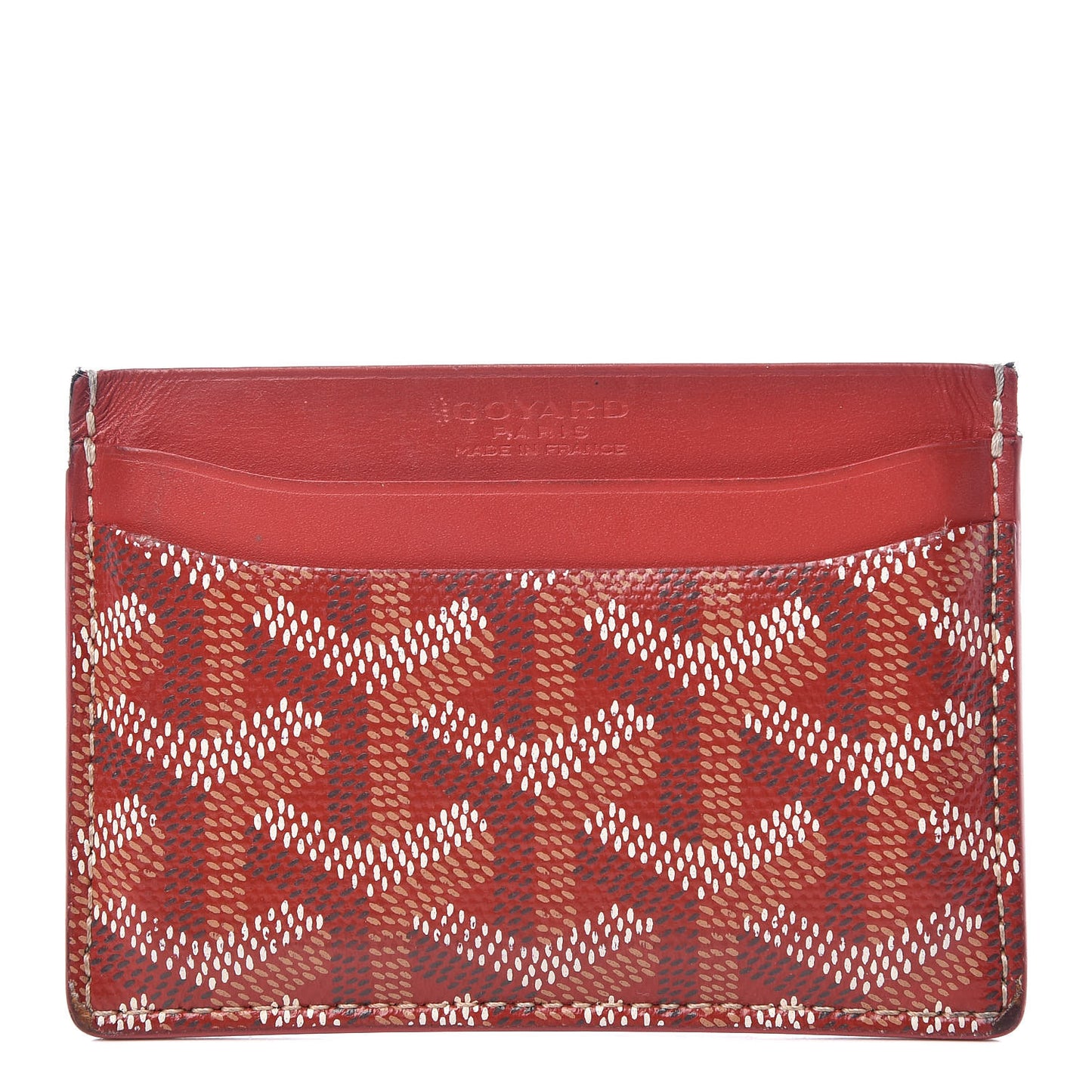 Goyardine Saint Sulpice Card Holder Red