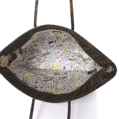 Fendi Zucca Spalmati Print Large Roll Tote Tobacco Multicolor 5 of 22