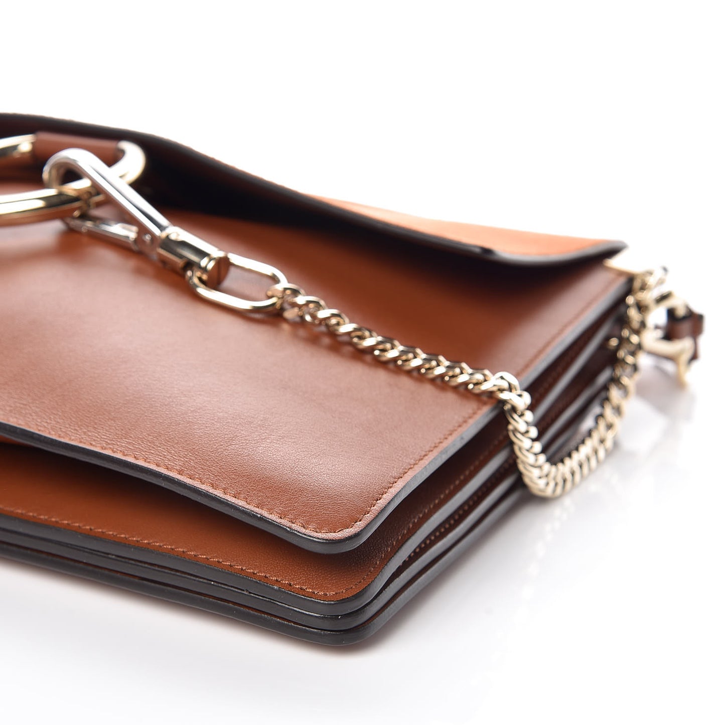 Suede Calfskin Medium Faye Shoulder Bag Tobacco