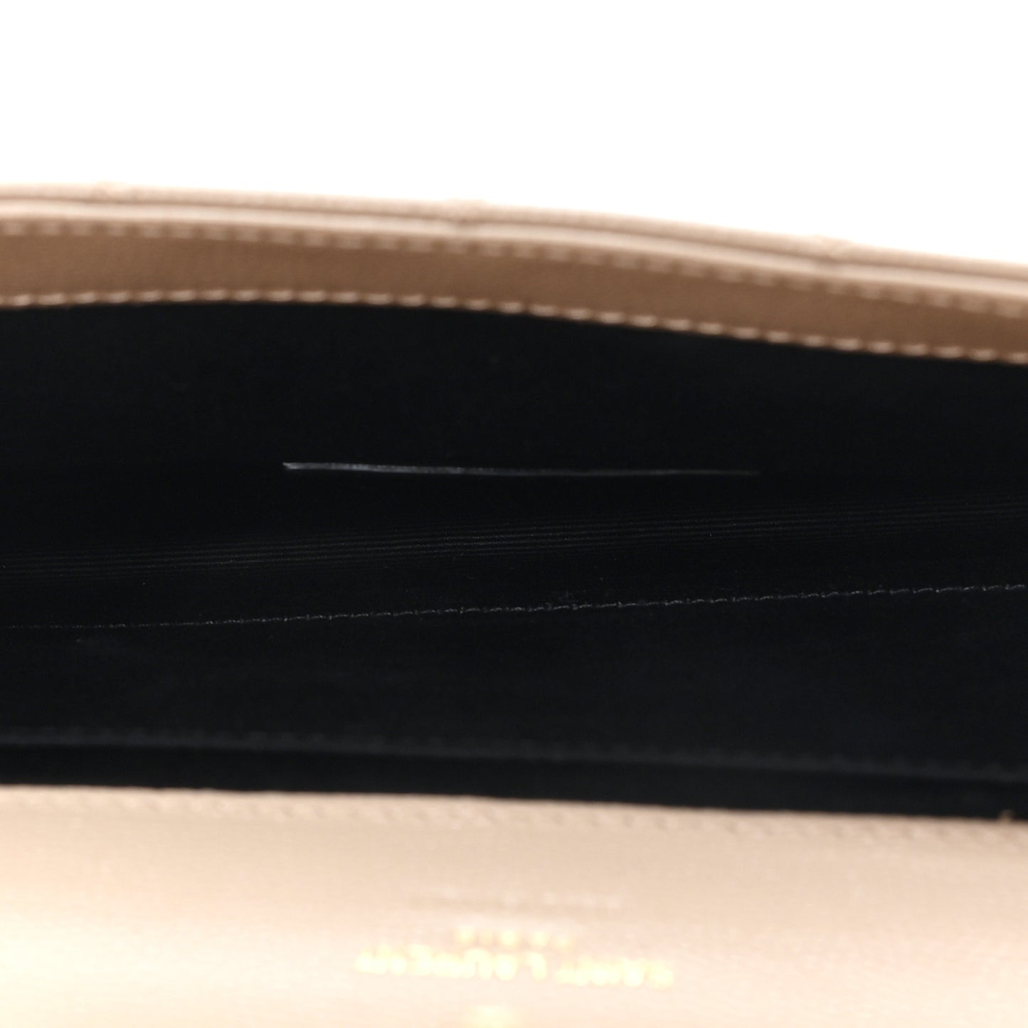 Grain De Poudre Textured Mixed Matelasse Triquilt Monogram Clutch Dark Beige