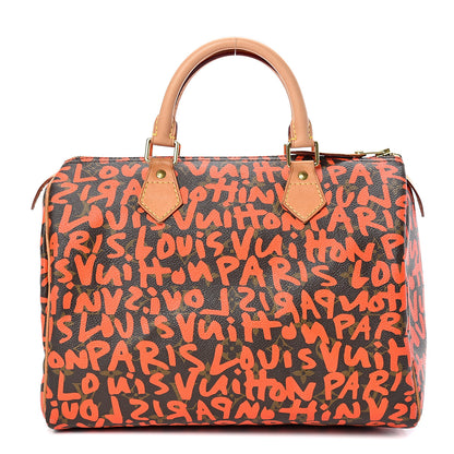 Louis Vuitton Monogram Graffiti Speedy 30 Orange 1 of 13