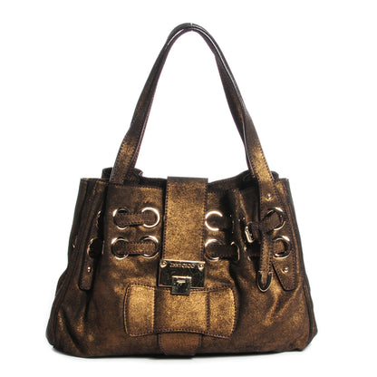 Jimmy Choo Metallic Suede Riki Bronze 1 of 6