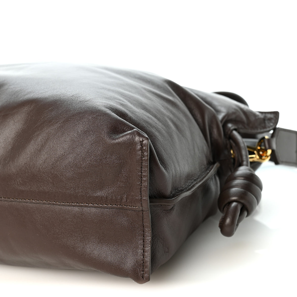 Loewe Calfskin Flamenco Puffer Knot Bag Dark Brown 9 of 9