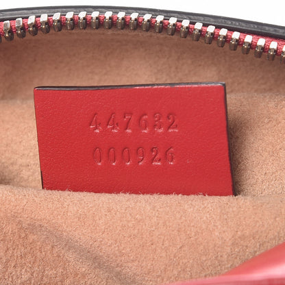 Gucci Calfskin Matelasse Small GG Marmont Chain Shoulder Bag Hibiscus Red 7 of 9