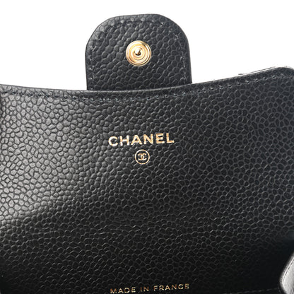Chanel Caviar Quilted Flap Card Holder Wallet Black 6 of 9