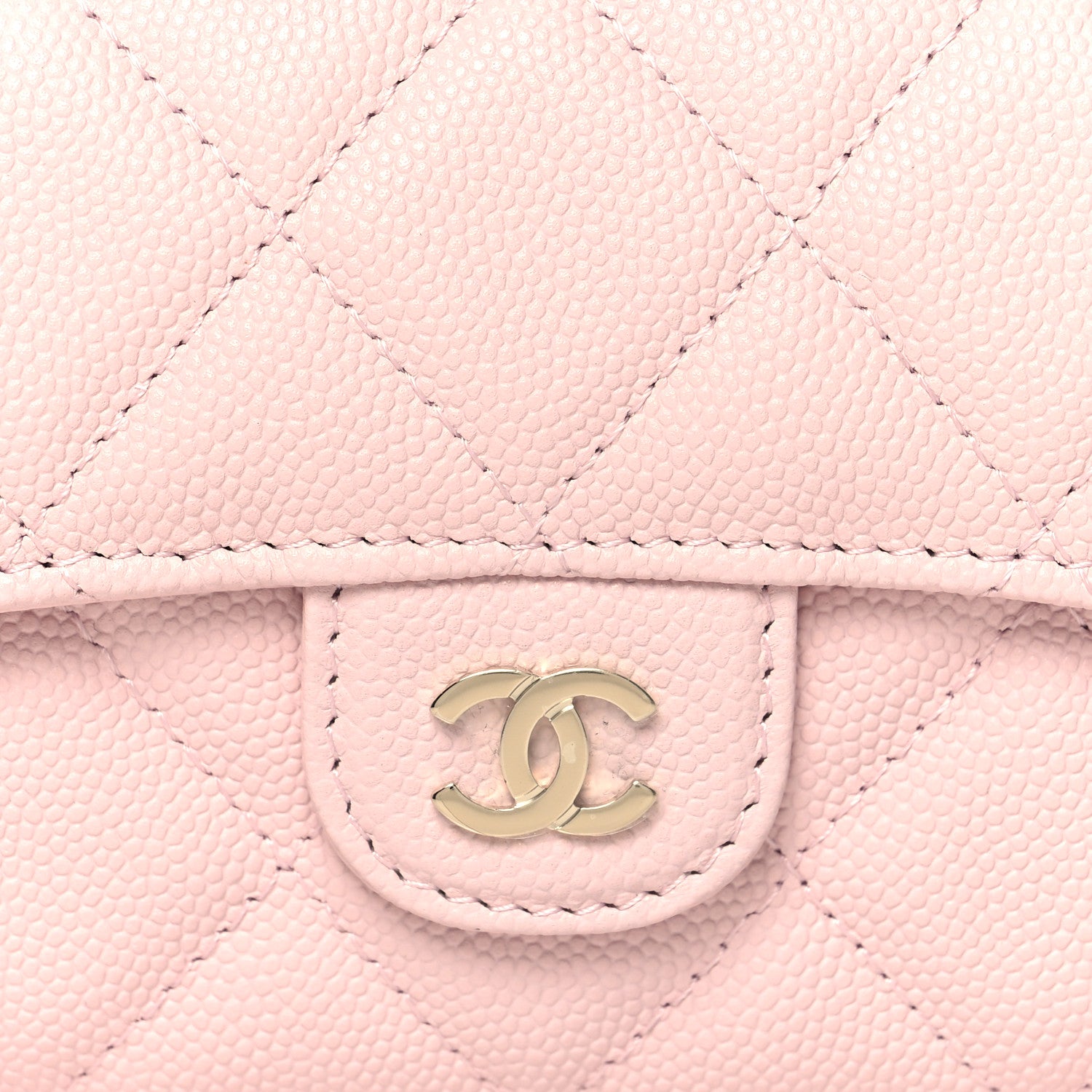 Chanel Caviar Quilted Medium Flap Wallet Light Pink 9 of 10