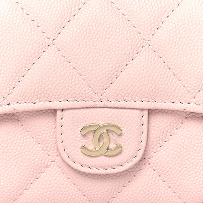 Chanel Caviar Quilted Medium Flap Wallet Light Pink 9 of 10