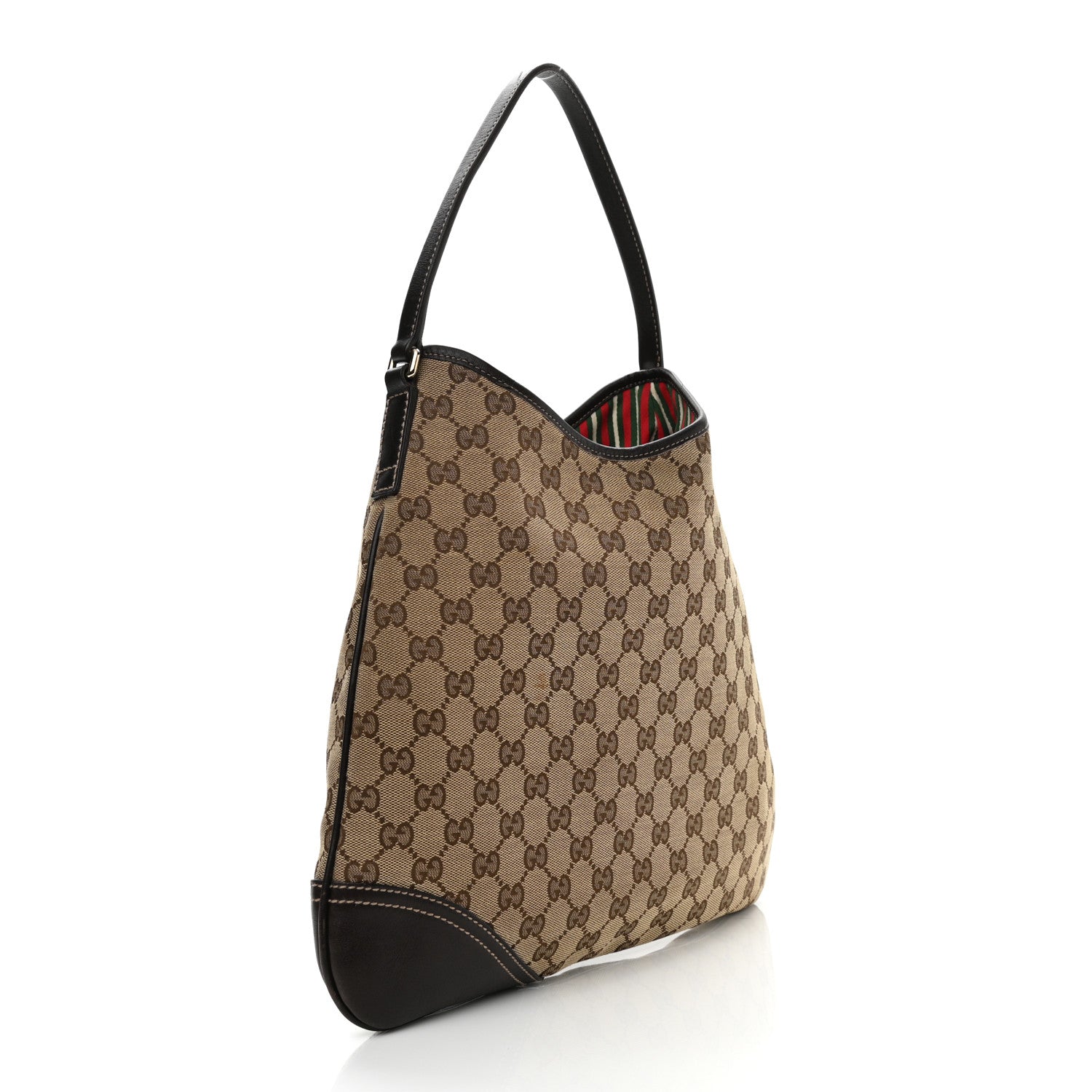 Gucci Monogram Medium New Britt Hobo Dark Brown 3 of 11