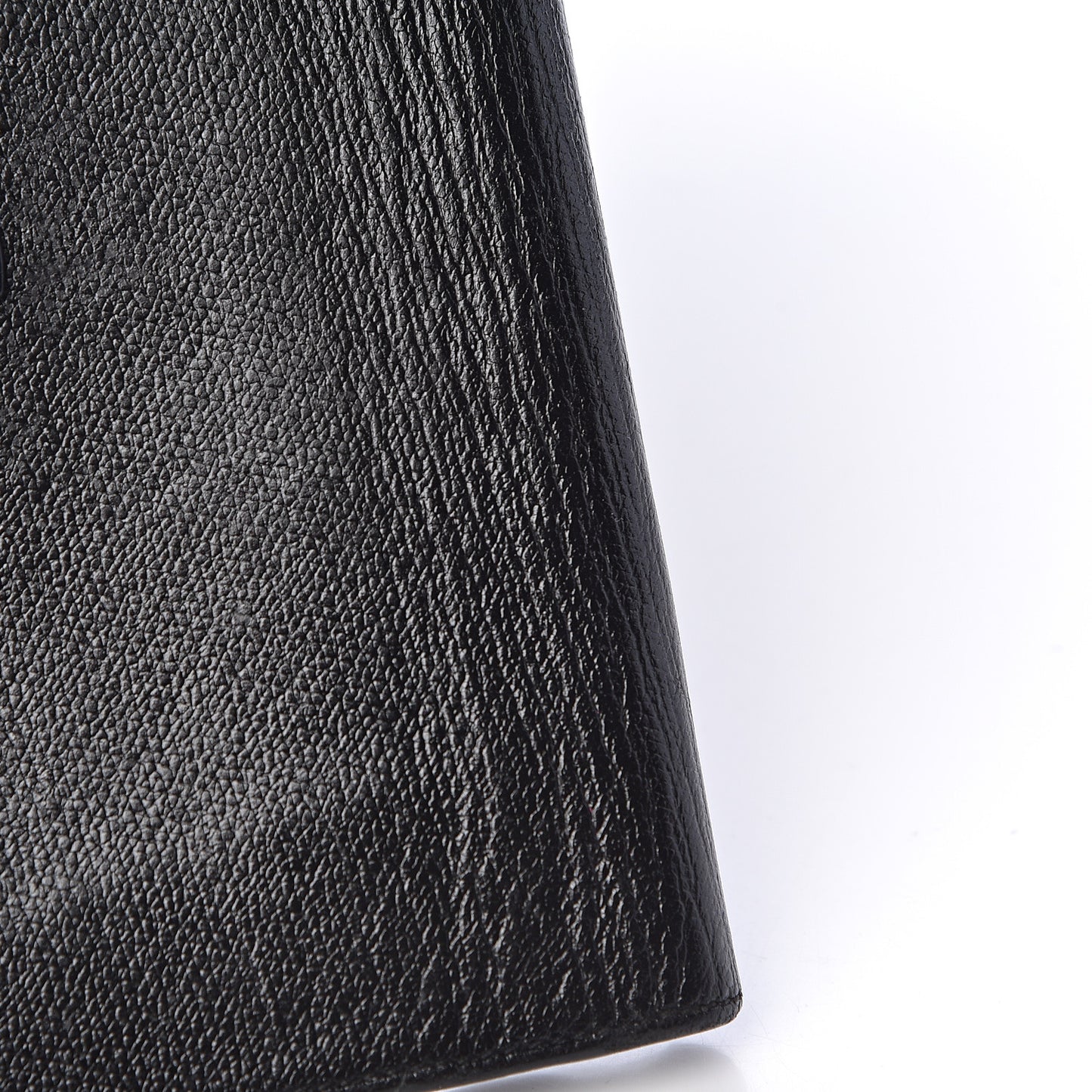 Grained Calfskin CC Button Long Wallet Black