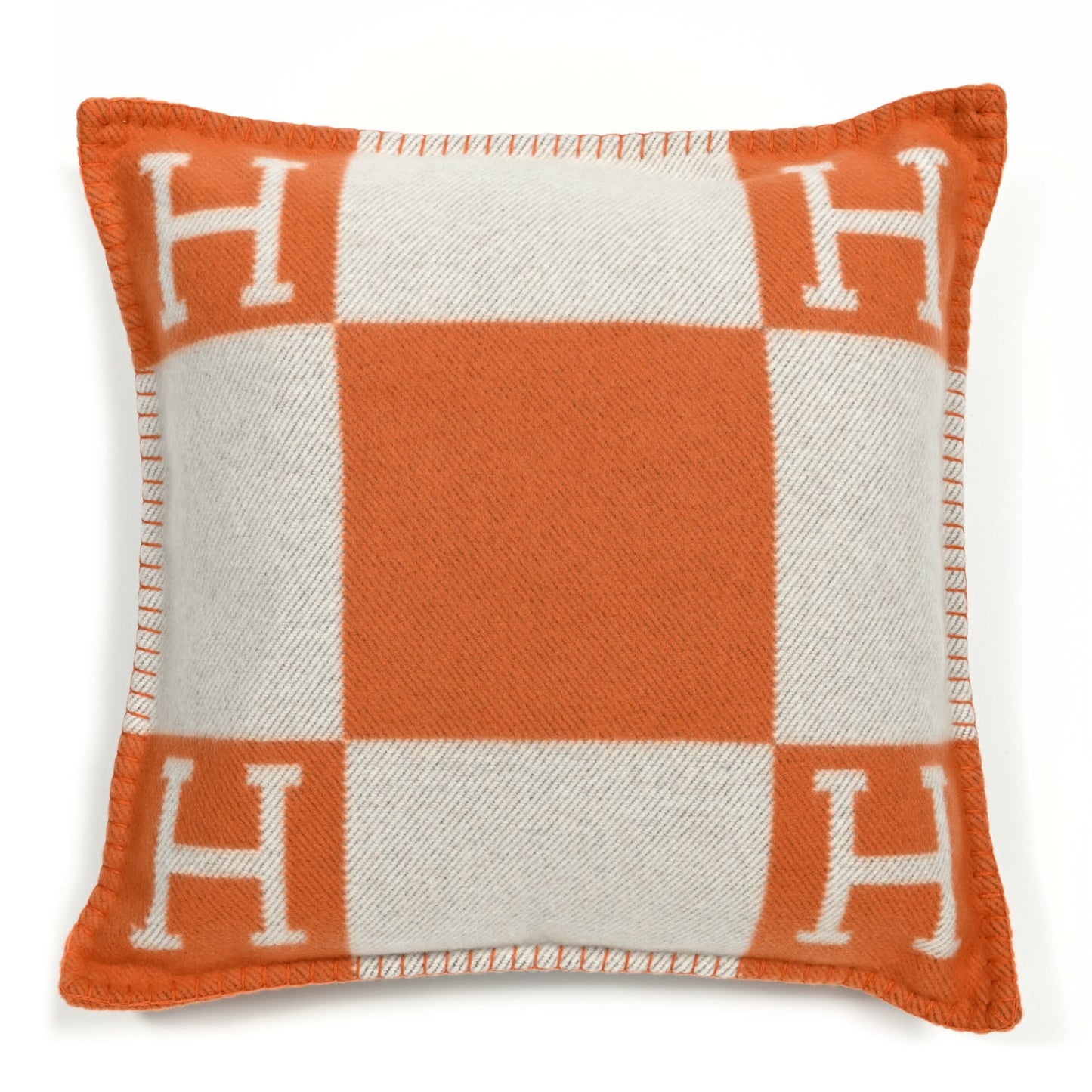 Wool Cashmere Avalon Pillow PM Ecru Potiron