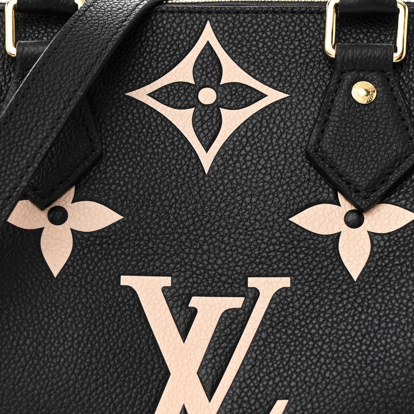 Empreinte Monogram Giant Speedy Bandouliere 25 Black Beige