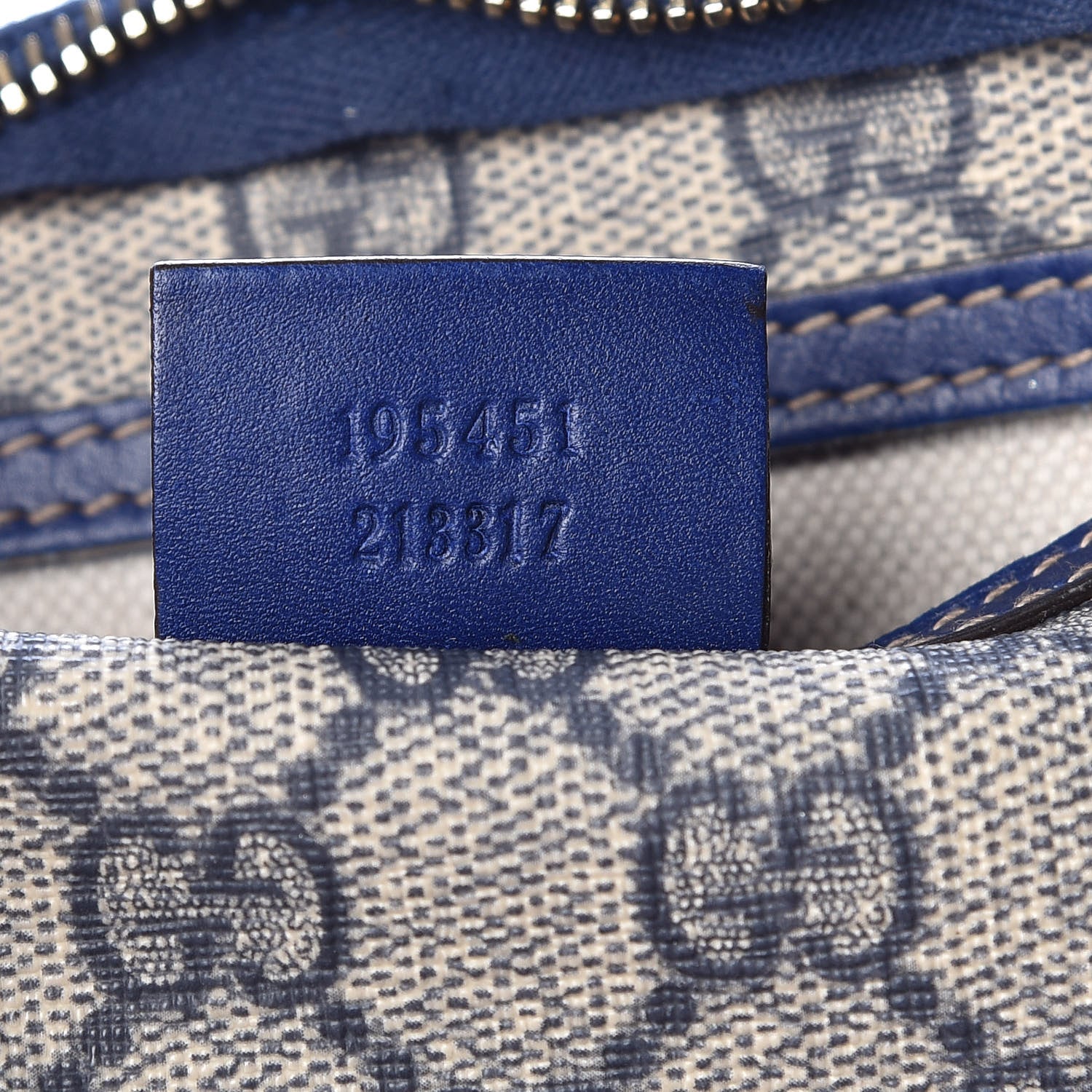 Gucci GG Plus Monogram Sloaney Union Jack British Flag Medium Boston Blue 8 of 13