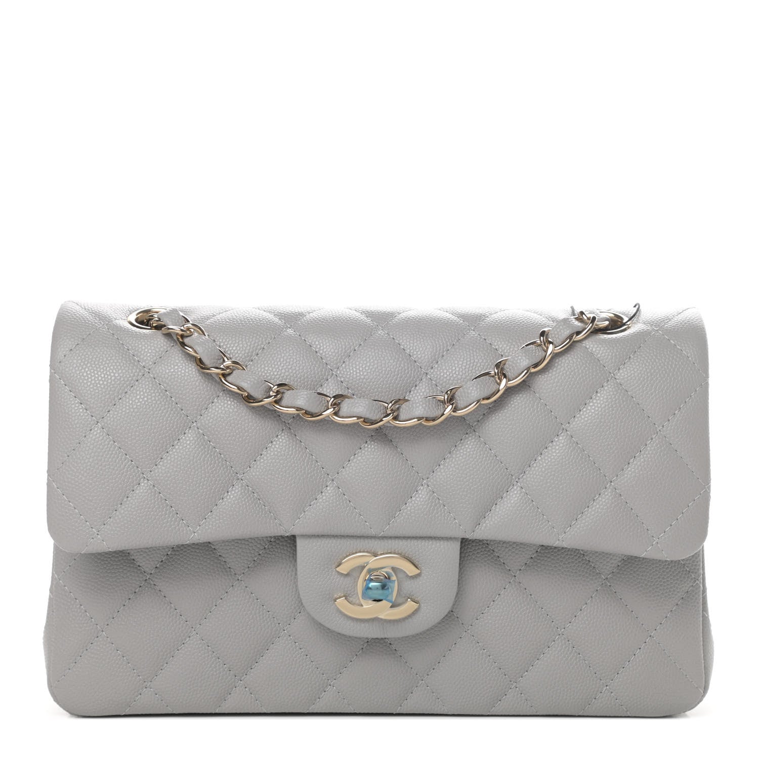Chanel Caviar Quilted Small Double Flap Grey 1 of 4