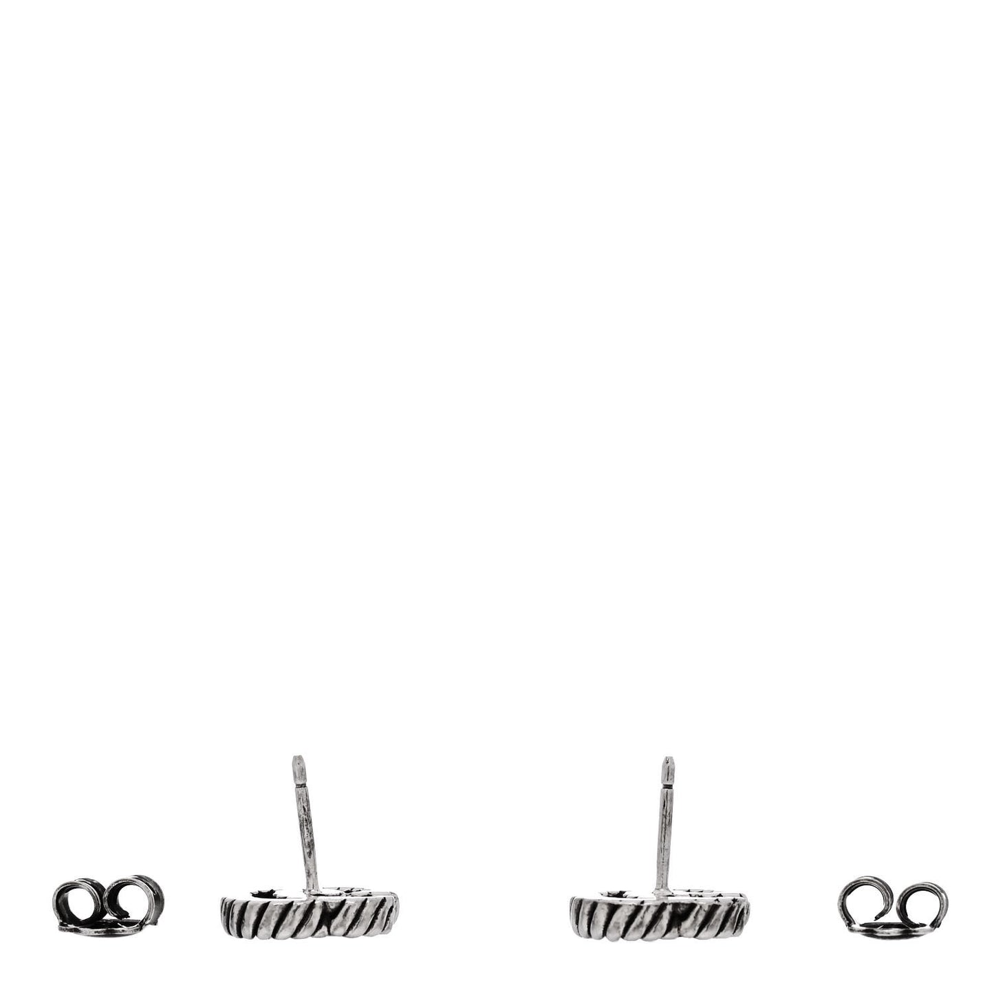 Sterling Silver Torchon Double G Earrings