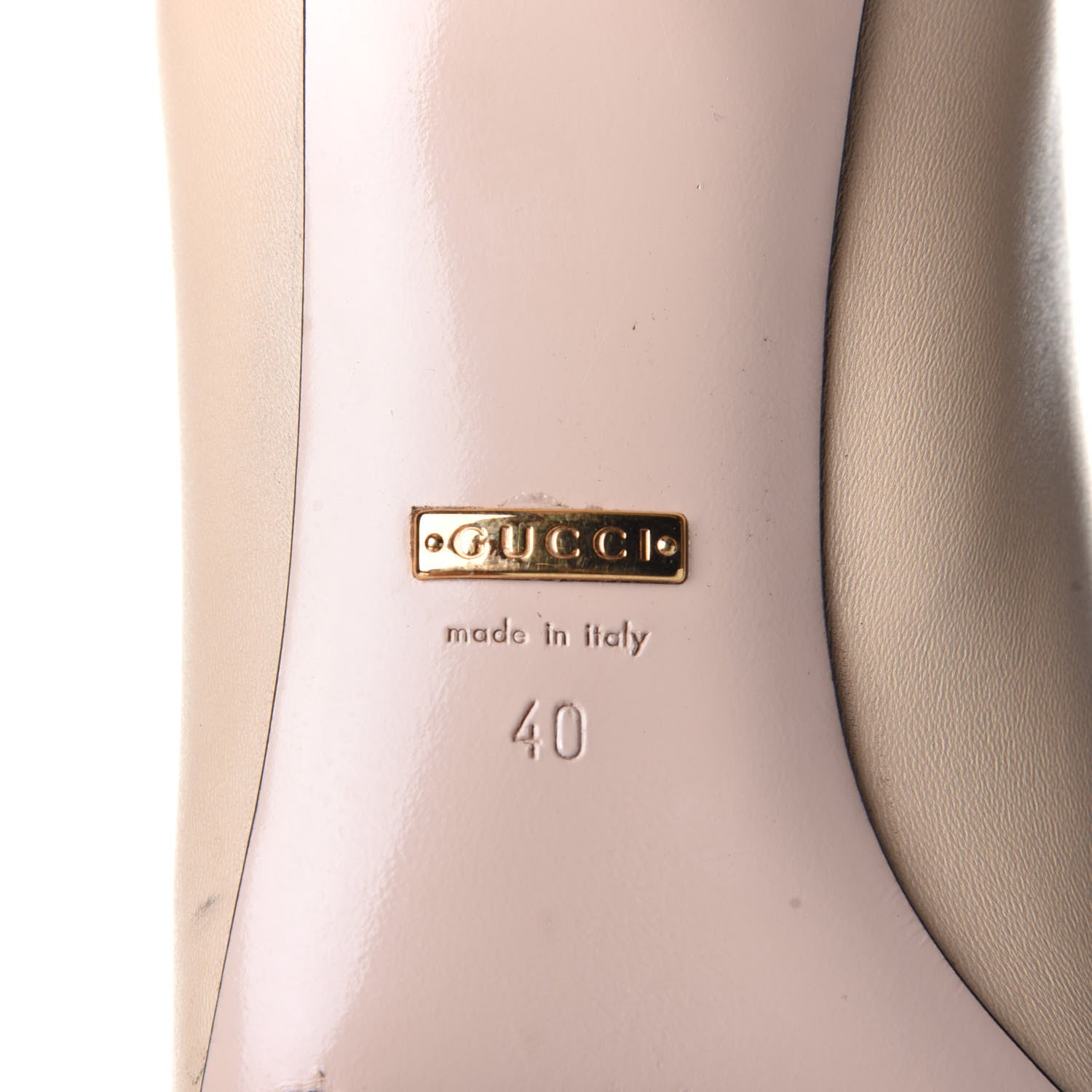Gucci Nappa Matelasse Nina Low Heel Pointy Boots 40 Sand Storm 8 of 11