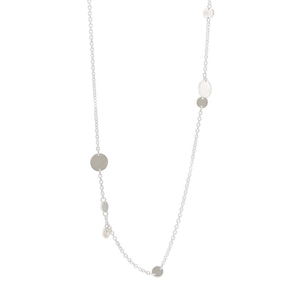 Hermes Sterling Silver 18K Rose Gold Confettis Long Necklace 80 1 of 5