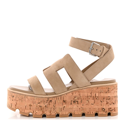 Hermes Calfskin Cork Havane 30 Sandals 35 Beige Argile 1 of 10