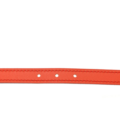 Hermes Swift Epsom 13mm Romance Belt 80 32 Orange Poppy Rose Azalee 5 of 6