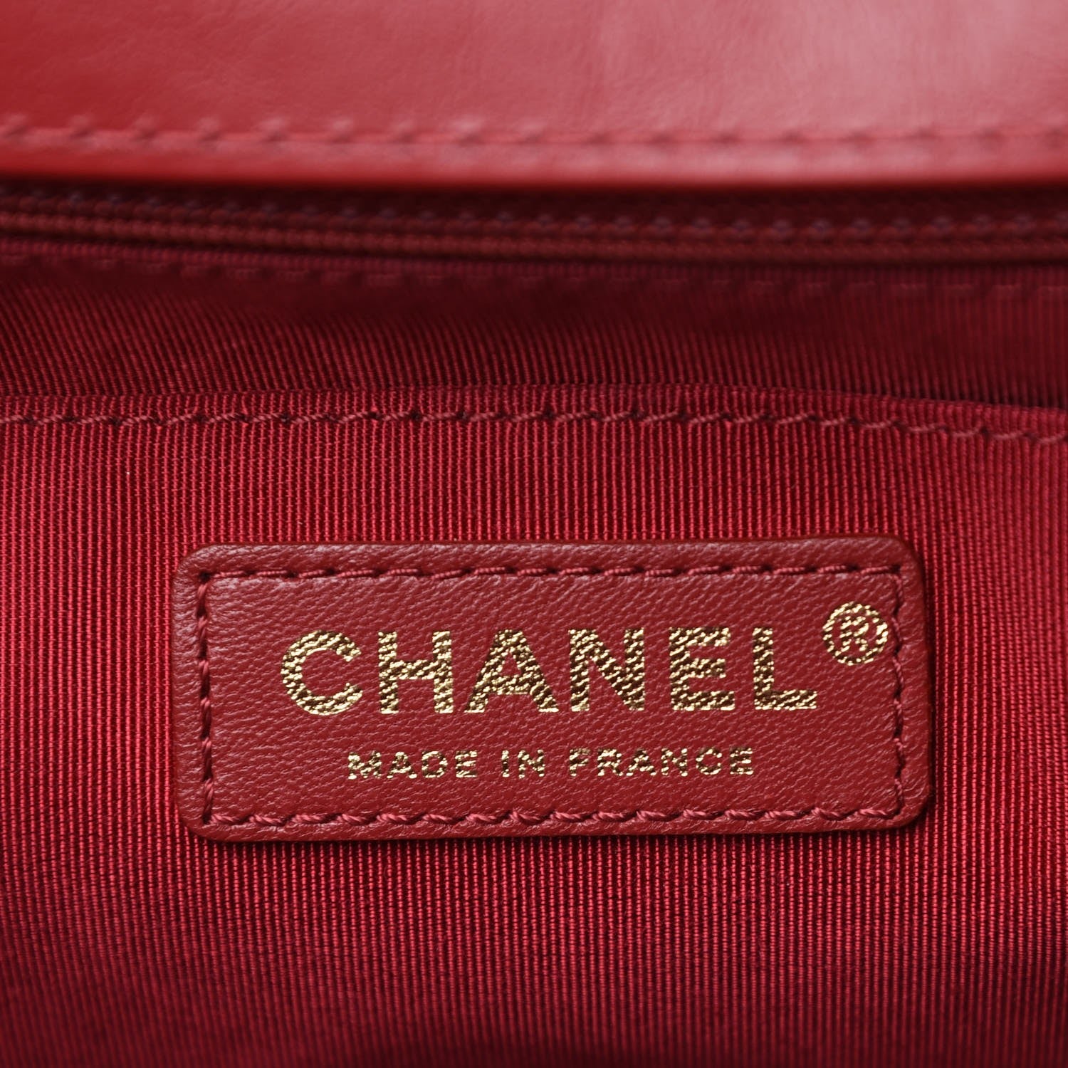 Chanel Aged Calfskin Chevron Quilted Backpack Red 6 of 7