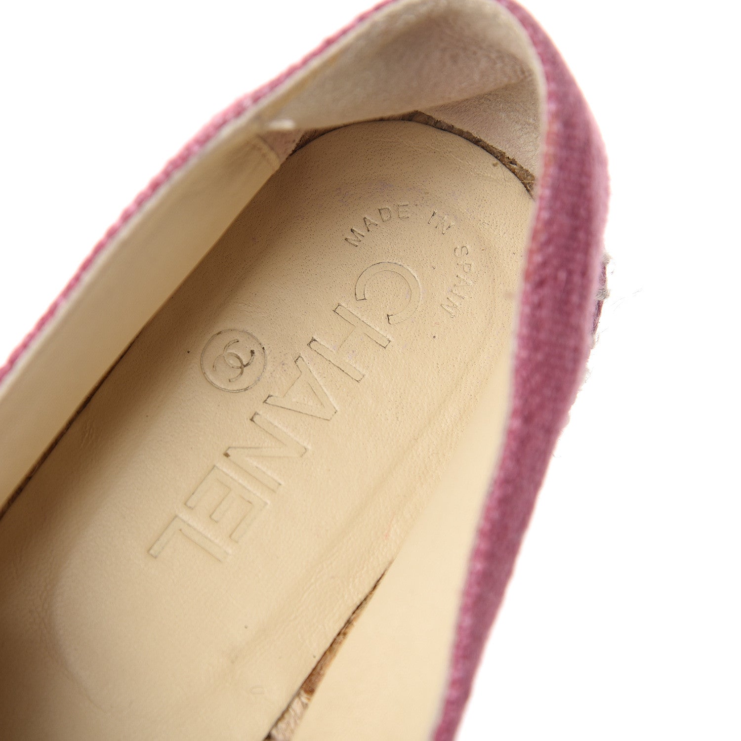 Chanel Linen CC Espadrilles 40 Pink Black 11 of 11