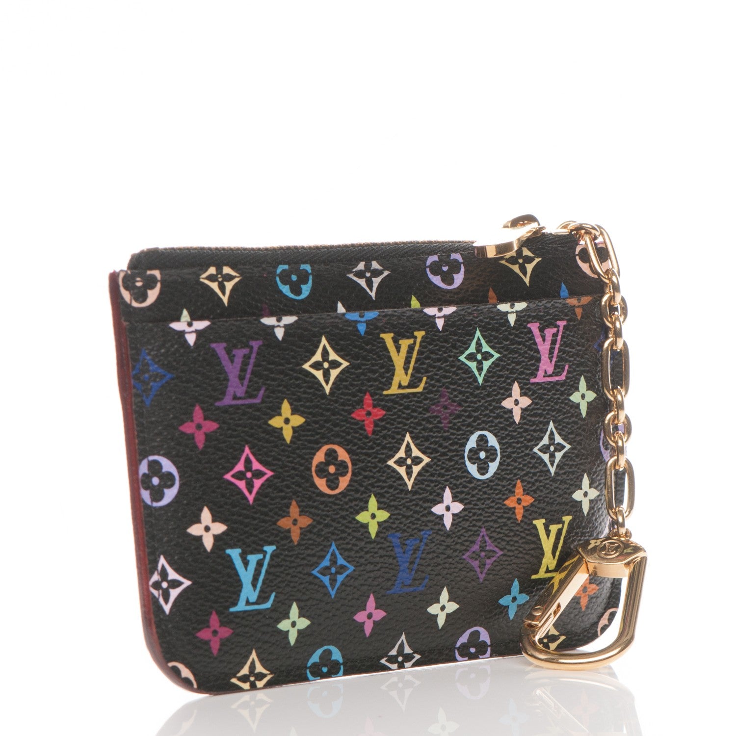 Louis Vuitton Monogram Multicolor Key Pouch Black Grenade 3 of 6
