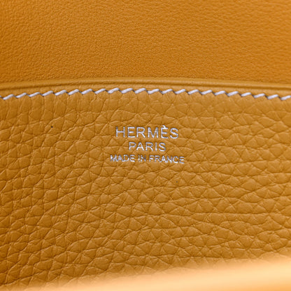 Hermes Taurillon Clemence Halzan 31 Jaune Ambre 7 of 10