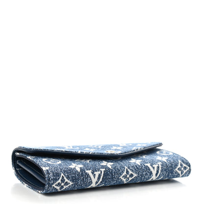 Louis Vuitton Monogram Jacquard Denim Sarah Wallet Bleu 4 of 6