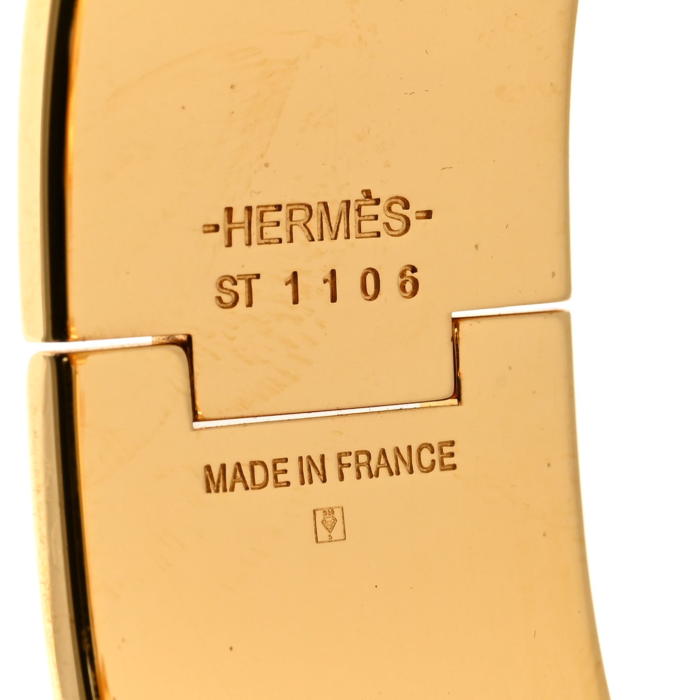 Enamel Wide Clic Clac H Bracelet PM White