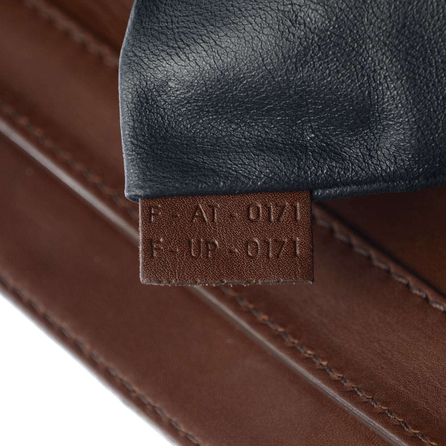Smooth Calfskin Mini Tri-Color Luggage Navy