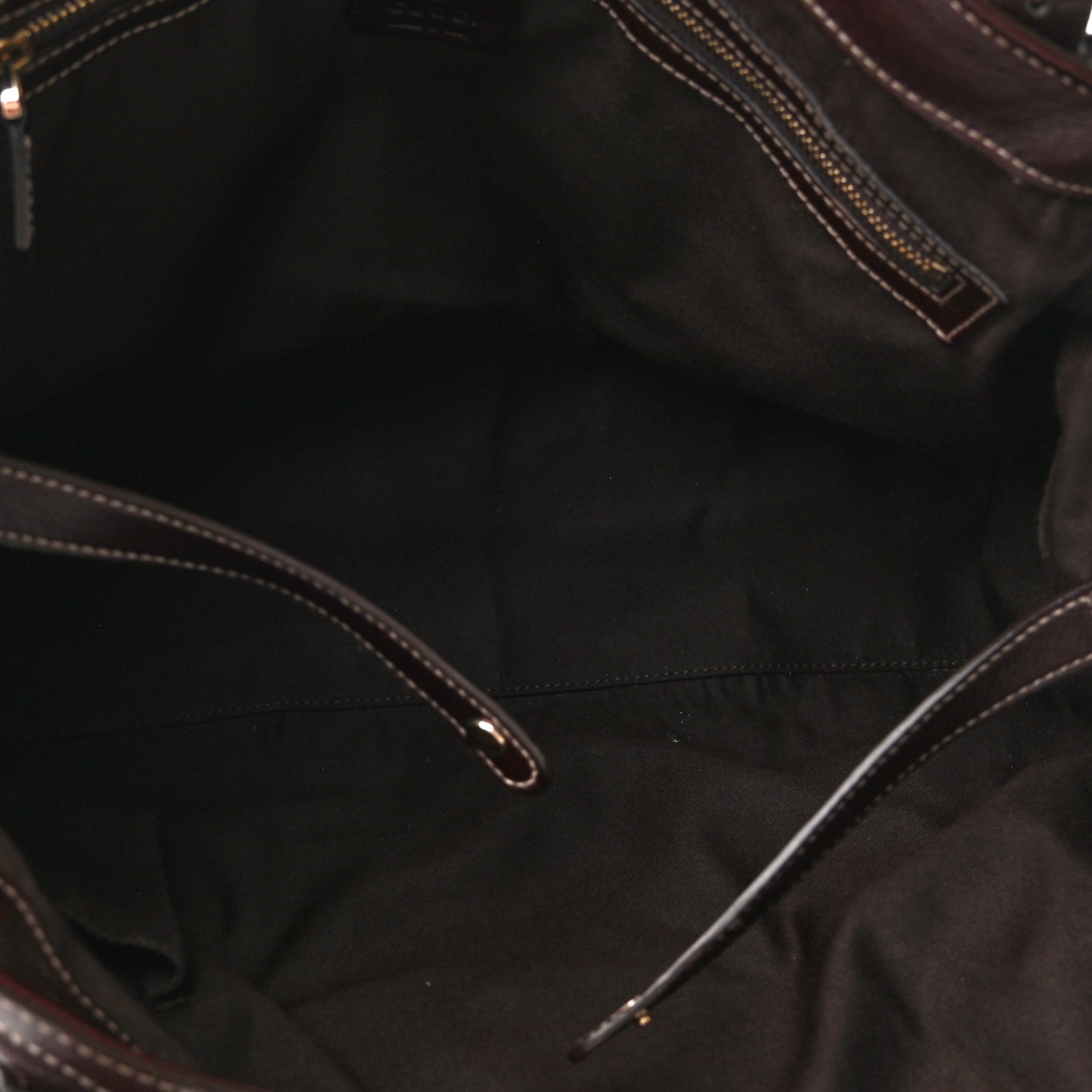 Gucci Calfskin Medium Britt Tote Dark Brown 4 of 4