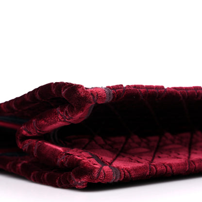 Christian Dior Velvet Cannage Large Book Tote Burgundy 7 of 9
