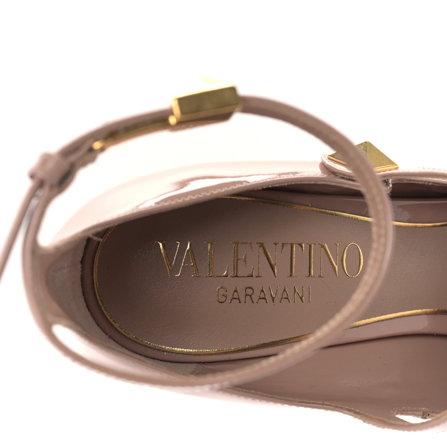 Valentino Garavani Patent Tiptoe Ankle Strap 100mm Pumps 39 Rose Cannelle 7 of 7