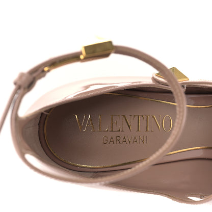 Valentino Garavani Patent Tiptoe Ankle Strap 100mm Pumps 39 Rose Cannelle 7 of 7