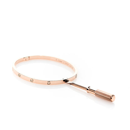 Cartier 18K Pink Gold Small LOVE Bracelet 17 3 of 5