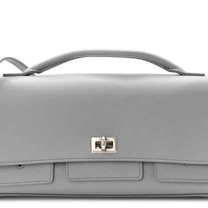 Balenciaga Smooth Calfskin Small Bel Air Clutch On Strap Cloud Grey 9 of 11
