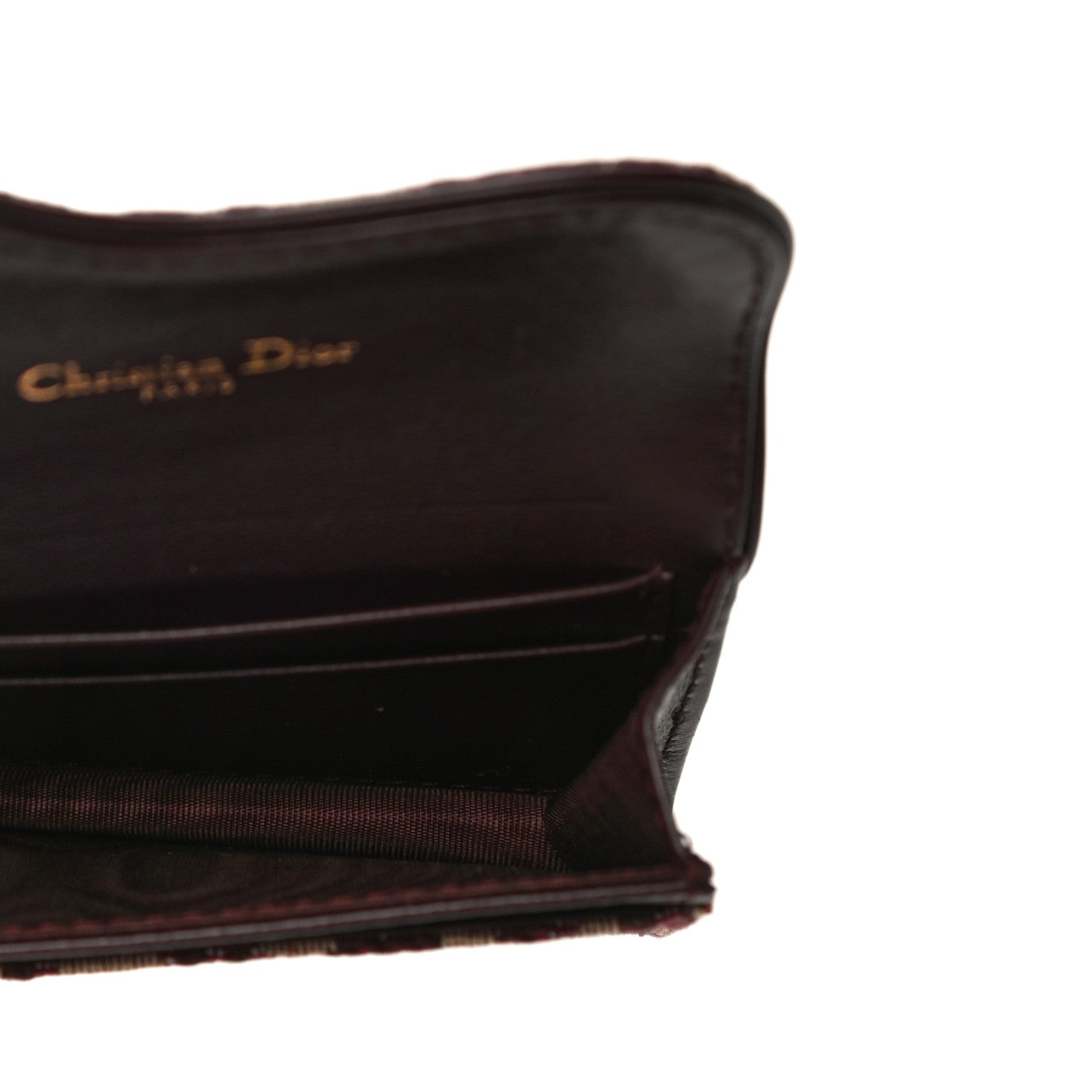 Christian Dior Oblique Saddle Card Holder Bordeaux 5 of 12