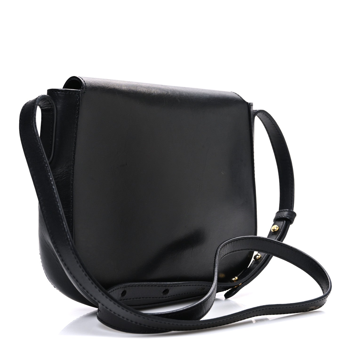 Mansur Gavriel Calfskin Flap Crossbody Bag Black 3 of 10