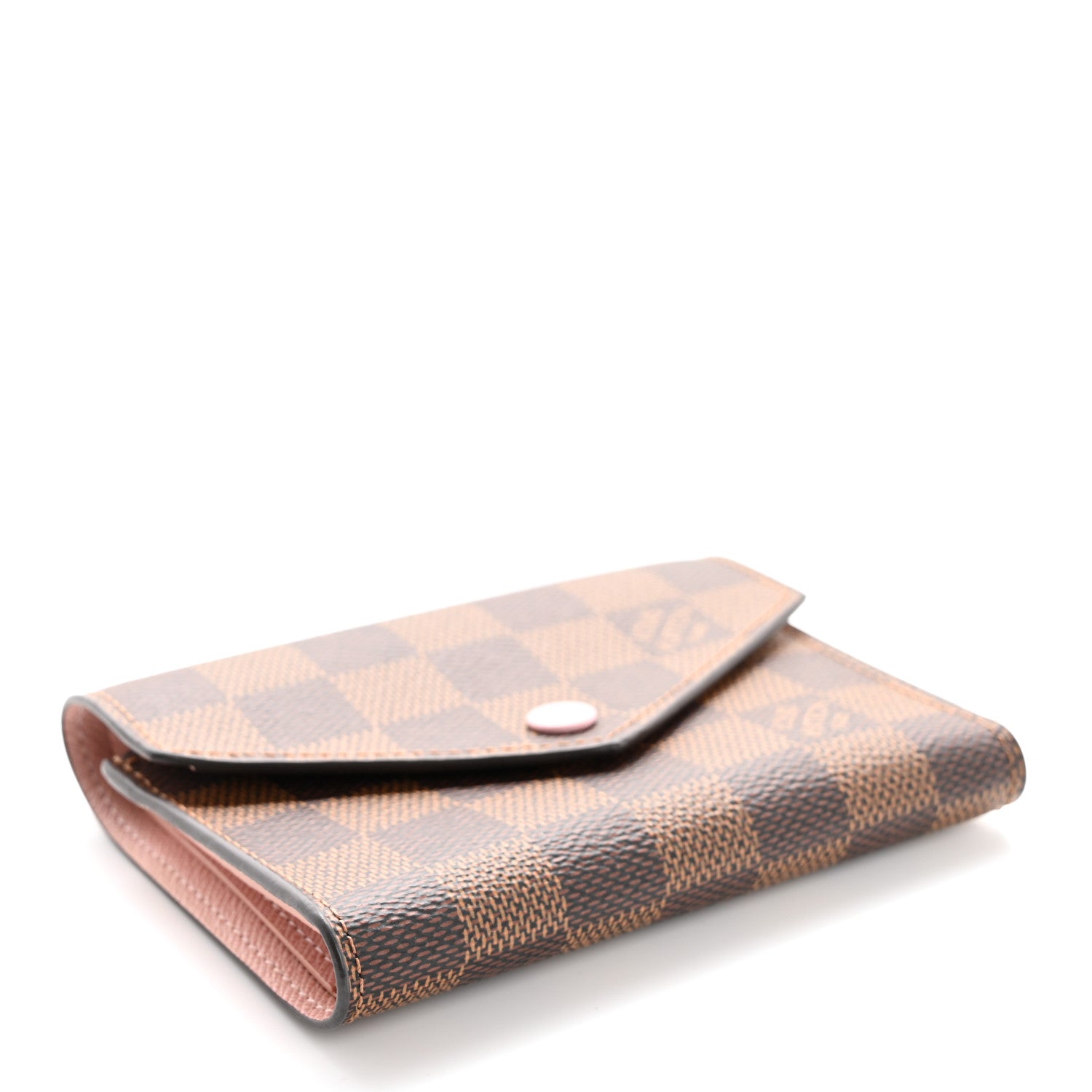 Louis Vuitton Damier Ebene Victorine Wallet Rose Ballerine 4 of 7