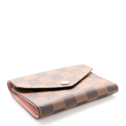 Louis Vuitton Damier Ebene Victorine Wallet Rose Ballerine 4 of 7