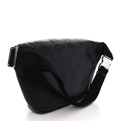 Gucci Calfskin GG Tennis Embossed Pocket Belt Bag Black 3 of 8
